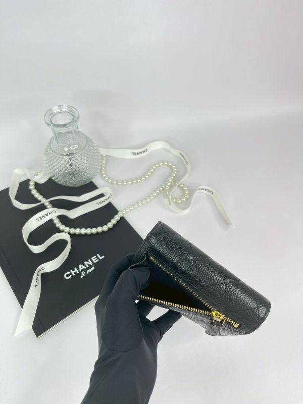 【分期0利率】CHANEL COCO 背面拉鍊三折短夾【9成新】 