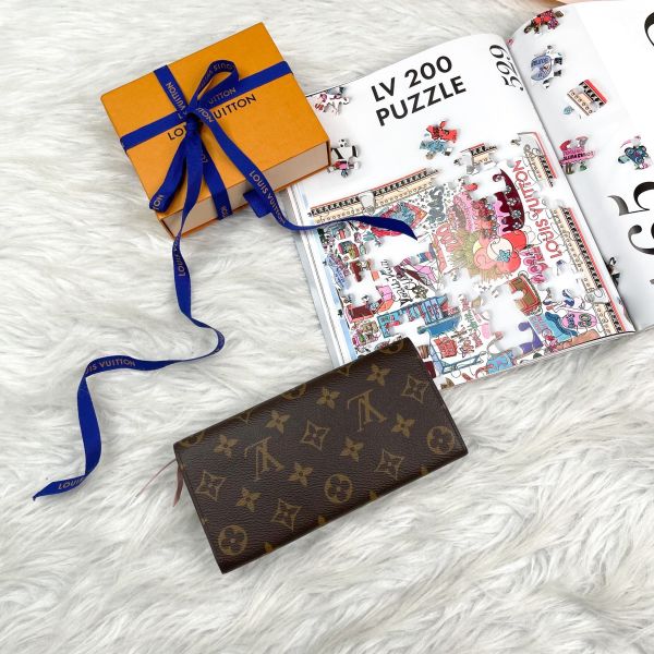【12期0利率】LV EMILIE經典Monogram釦式長夾【9成新】 