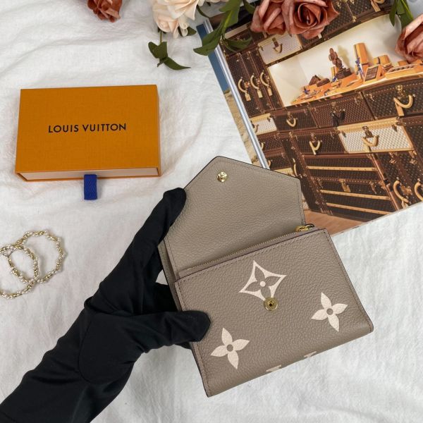 【12期0利率】LV Victorine三折短夾 最火斑鳩灰配色 【9.9成新】 