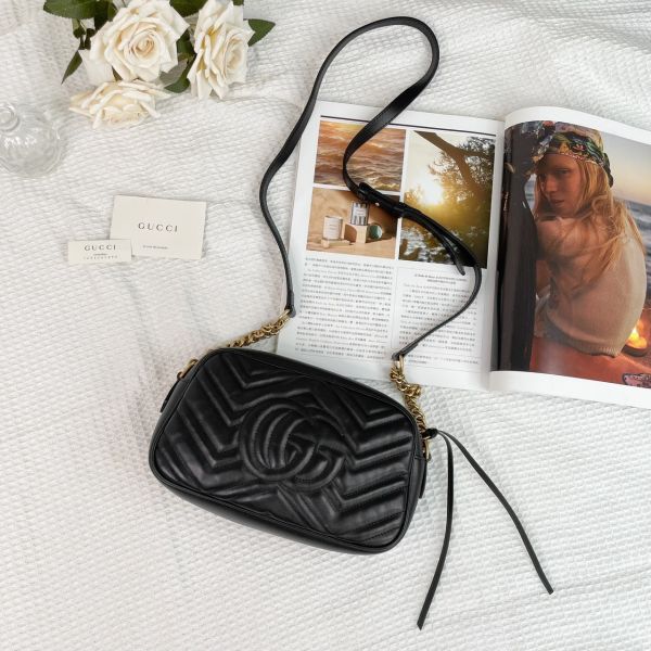 【12期0利率】GUCCI GG Marmont 相機包【9成新】 