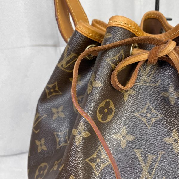 【85成新】【12期0利率】LV Petit Noe 單肩抽繩老花水桶M42226 