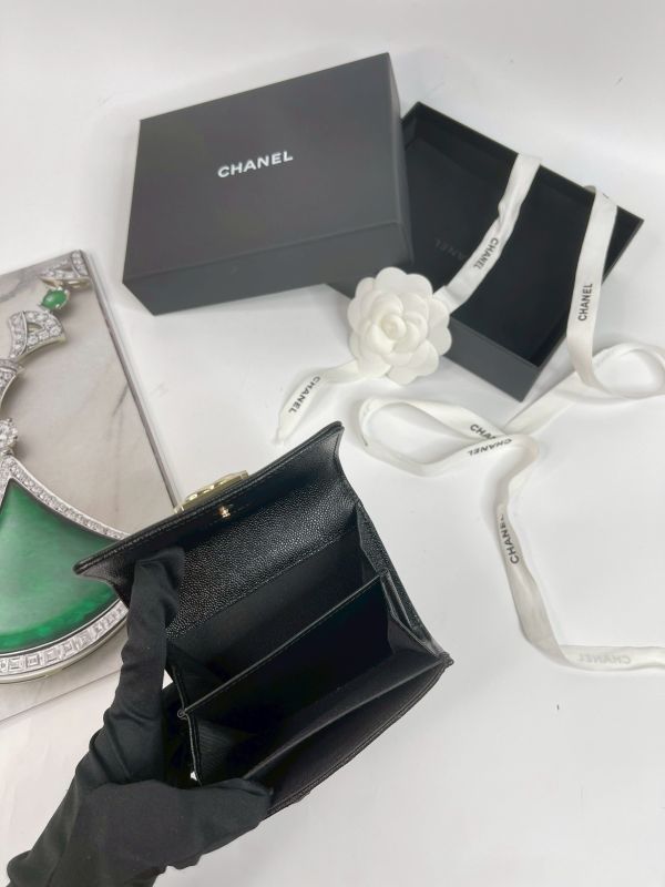 【分期0利率】CHANEL BOY翻蓋零錢卡包【未使用閒置品】 