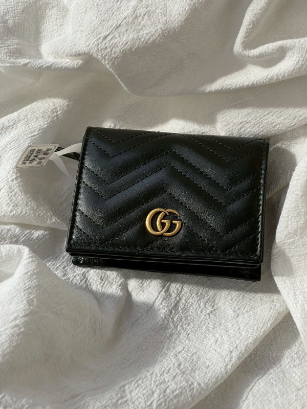 【分期0利率】GUCCI Marmont 愛心兩摺拉鍊零錢袋短夾【全新品】 