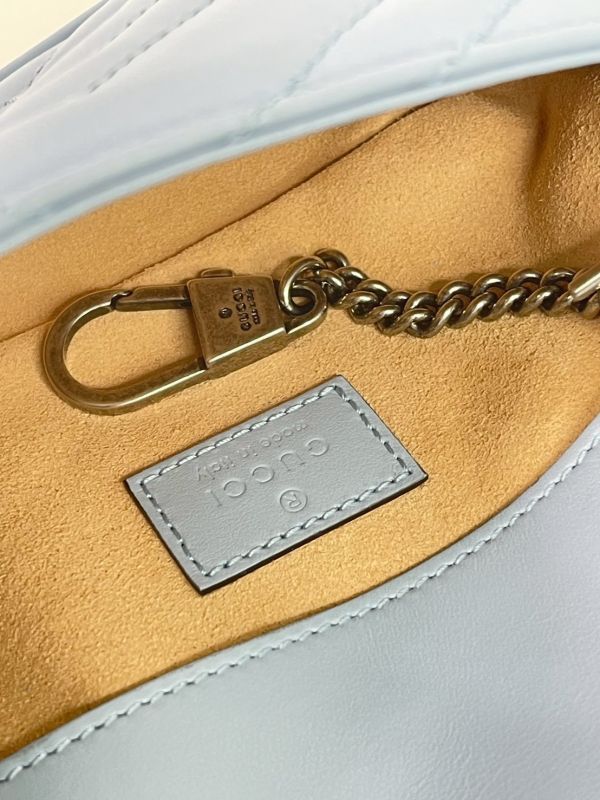 【95成新】GUCCI GG馬夢絎縫皮革鍊帶腰/肩背包 