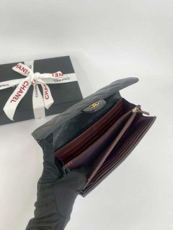 【分期0利率】CHANEL COCO 經典翻蓋長夾 黑金【9成新】 