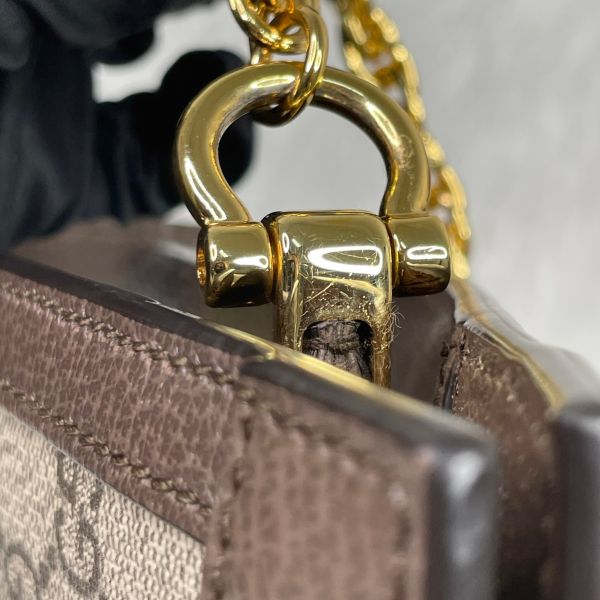 【9成新】【12期0利率】GUCCI OPHIDIA GG磁扣肩背鍊包 26公分 