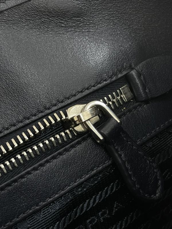 【未使用閒置品】PRADA 兩用托特包 深藍 