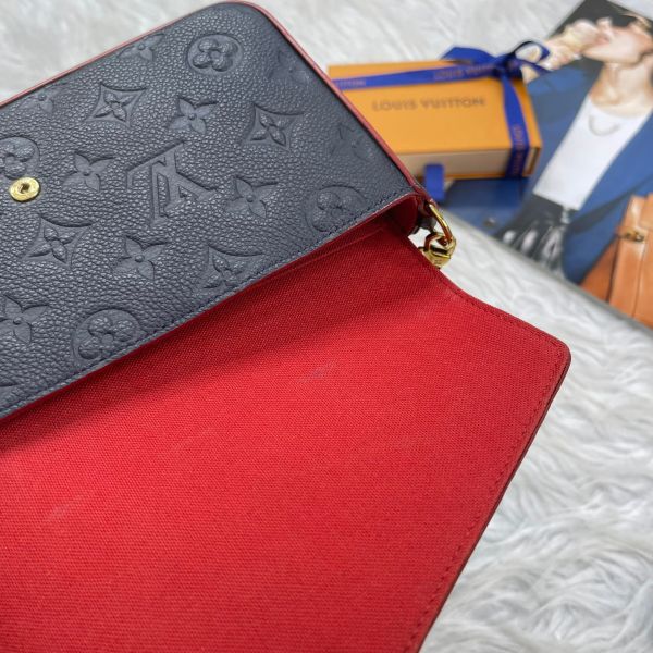 【12期0利率】LV FÉLICIE 壓紋三合一 海軍藍【18年6月巴黎購證】【88成新】 