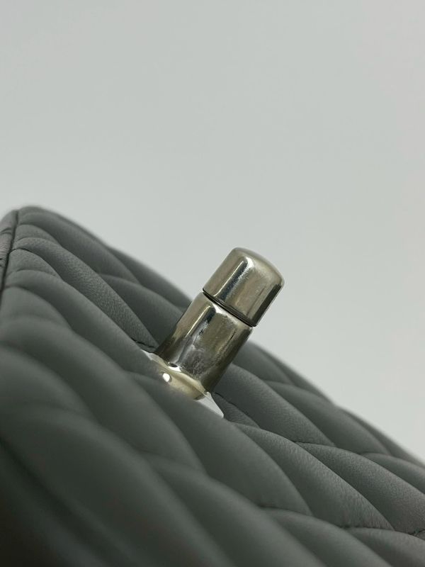 【95成新】CHANEL 方胖 晶片款深灰 