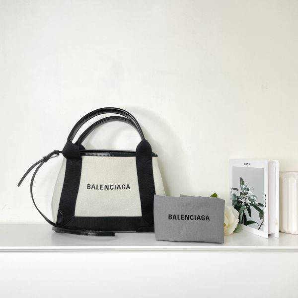 【12期0利率】Balenciaga Navy Cabas XS(背帶款)【9成新】 