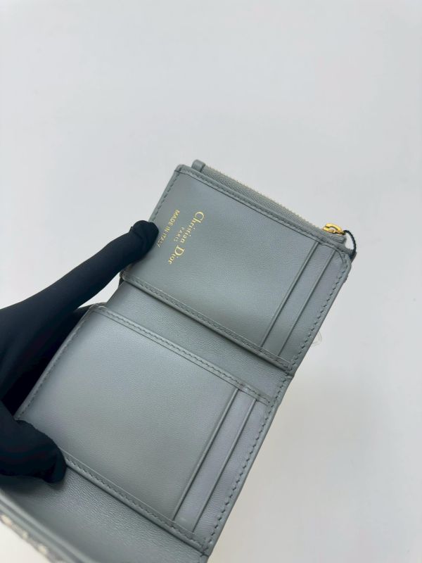 【95成新】DIOR SADDLE LOTUS 老花三折短夾 