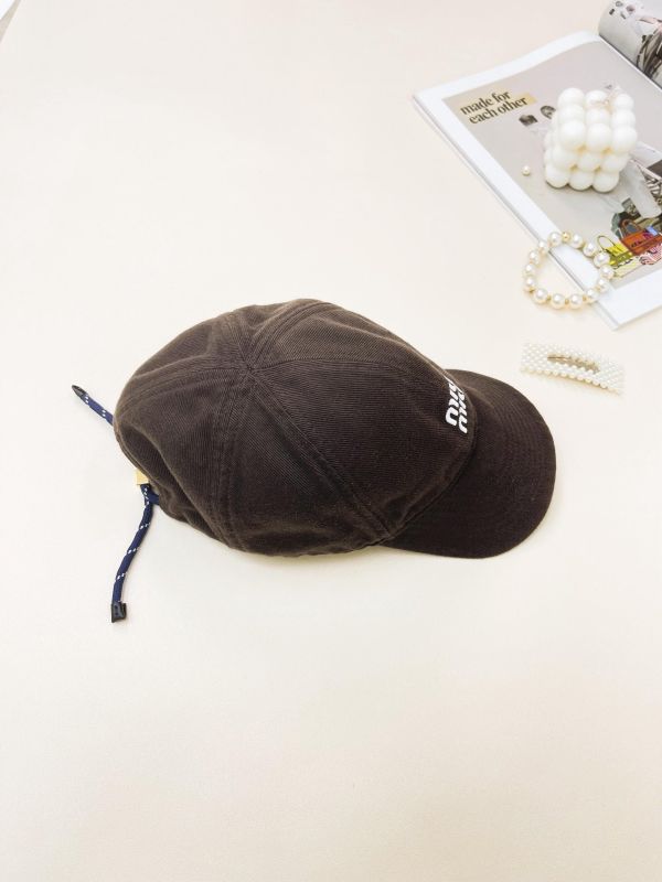 【全新品】MIUMIU 抽繩牛仔棒球帽 