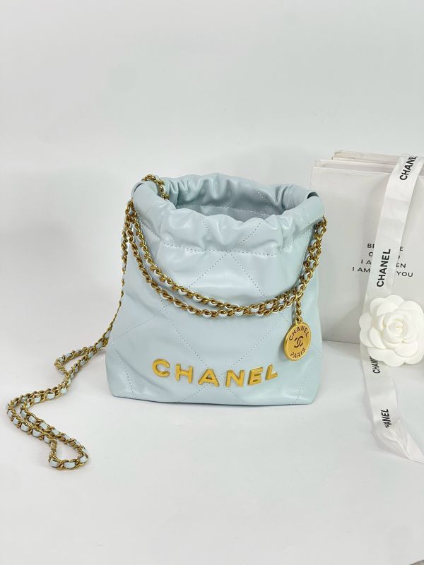 【95成新】CHANEL 22 迷你束口包 