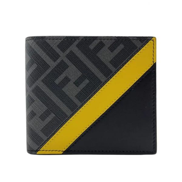 【12期0利率】【全新品】 FENDI 雙色拼接8卡短夾  男款【現金價10000】 