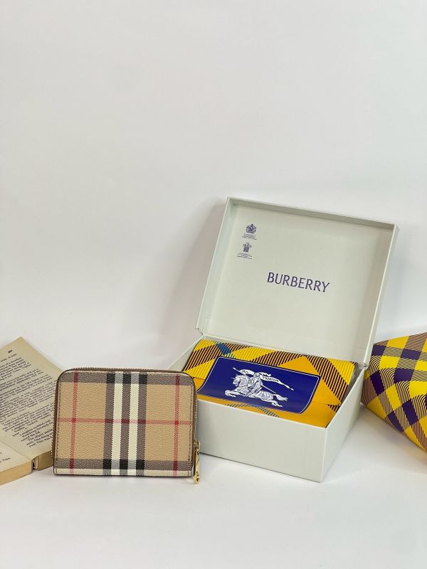 【分期0利率】BURBERRY VINTAGE格紋拉鍊ㄇ字零錢包 【95成新】 