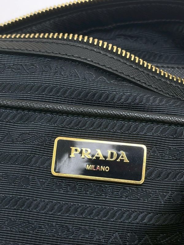 【95成新】PRADA 浮雕LOGO 尼龍托特包 