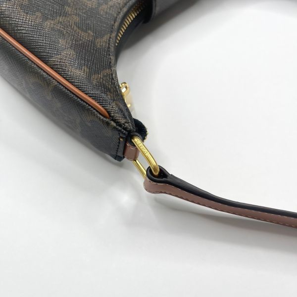 【12期0利率】CELINE AVA TRIOMPHE標誌印花牛皮革中號手袋【全新閒置】 