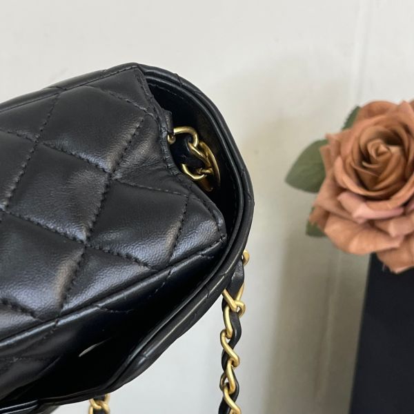 【12期0利率】CHANEL 23C黑金彩色金幣口蓋包 【22年12月台灣購證】【9成新】 