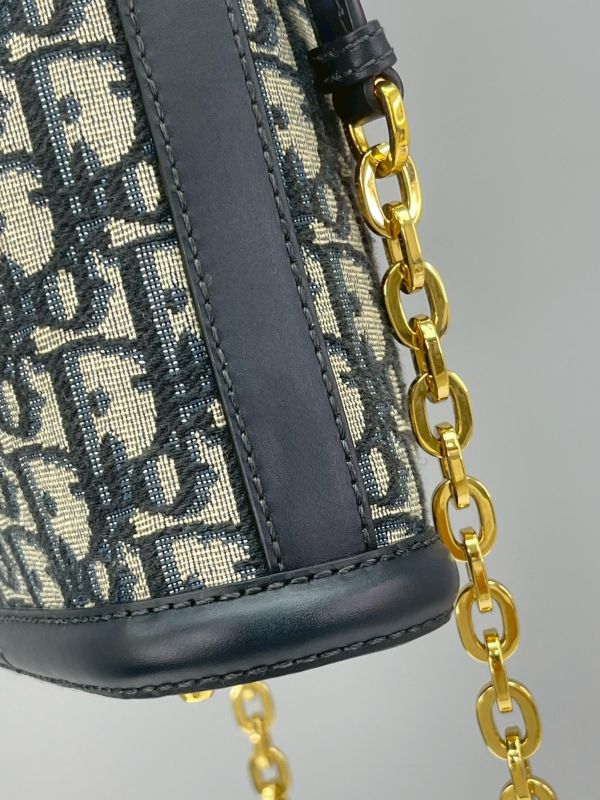 【9成新】DIOR C'EST 老花水桶包 中號 