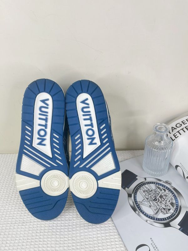 【分期0利率】LV Trainer Sneaker 深藍  9碼【99成新】 