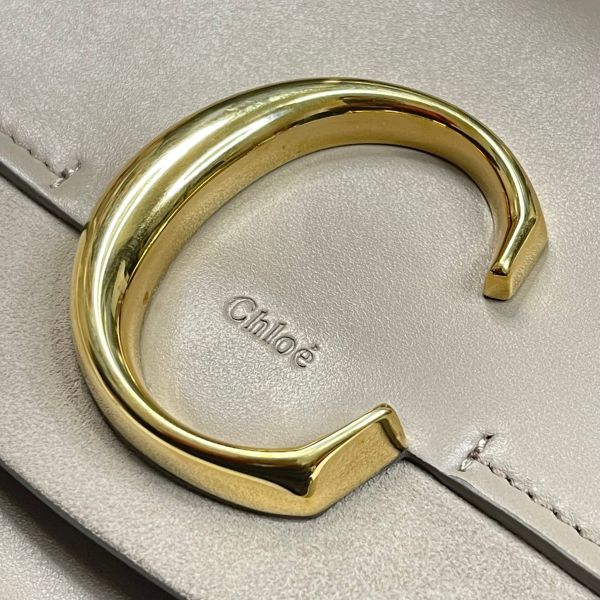 【12期0利率】CHLOE clutch c bag奶茶色【95成新】 