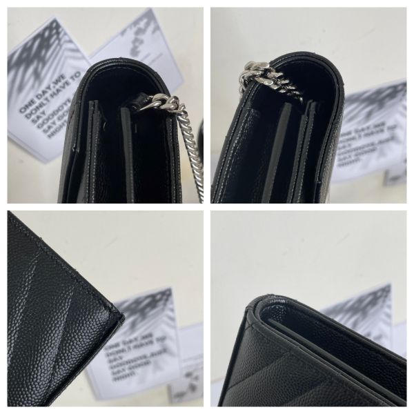 【12期0利率】YSL  魚子醬牛皮 22.5CM WOC斜背包【95成新】 