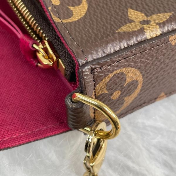 【95成新】【12期0利率】LV  Félicie Pochette 舊款老花三合一 (非絨布內裡) 