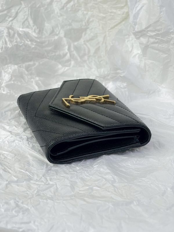 【99成新】YSL 魚子醬三折短夾 