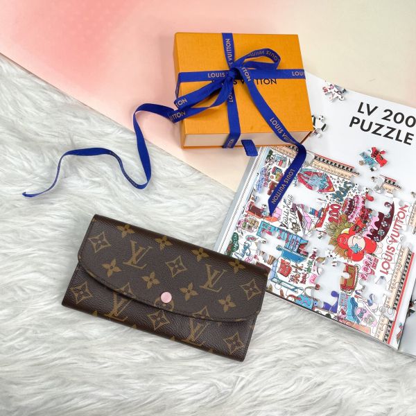 【12期0利率】LV EMILIE經典Monogram釦式長夾【9成新】 