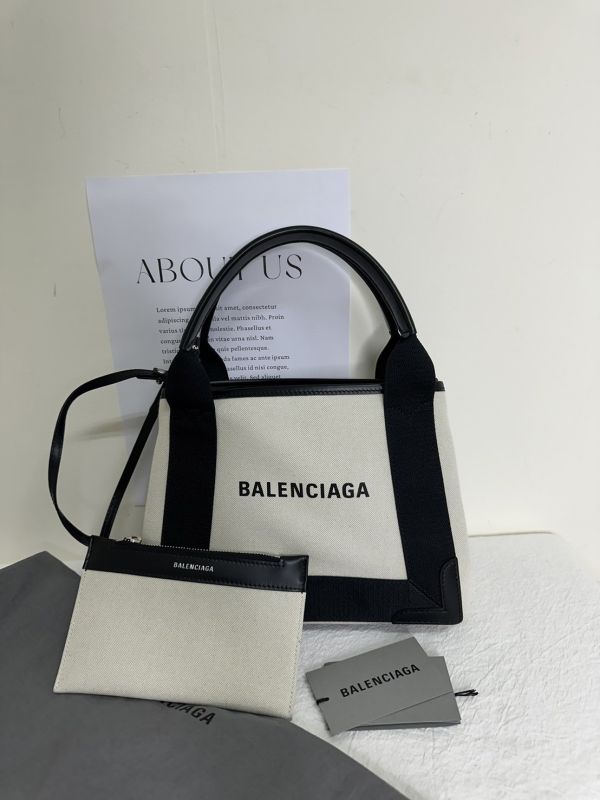 【12期0利率】Balenciaga Navy Cabas XS(背帶款)【99成新】 