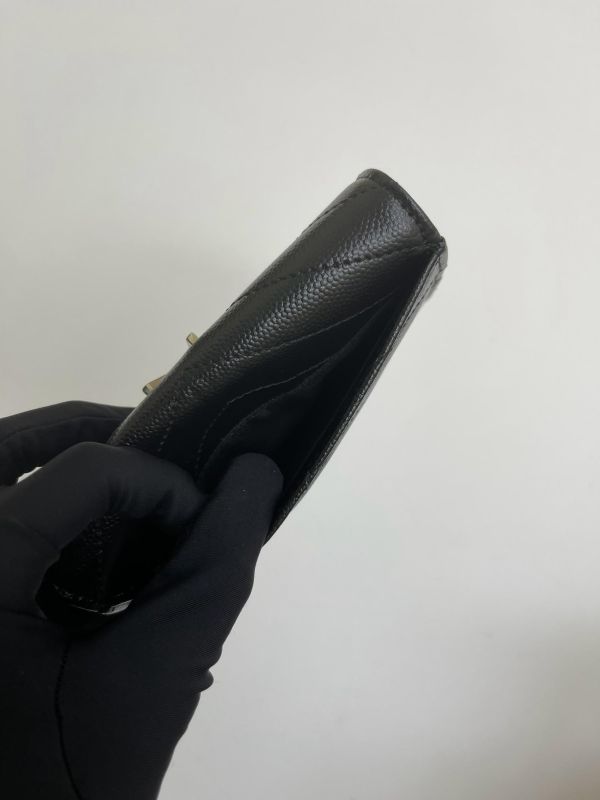 【99成新】YSL 粒面壓紋小型信封錢包 