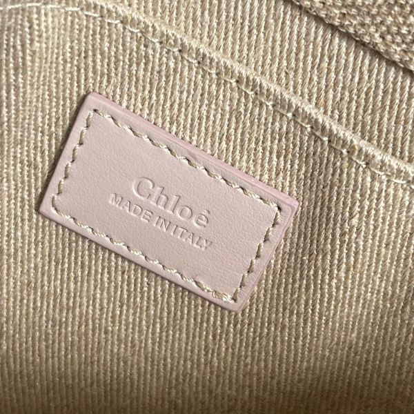 【12期0利率】【全新品】Chloé SMALL WOODY TOTE 提把編織款 野灰色 