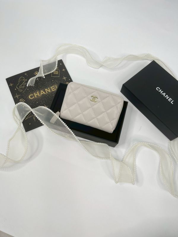 【分期0利率】CHANEL 新款拉鍊零錢包【未使用閒置品】 