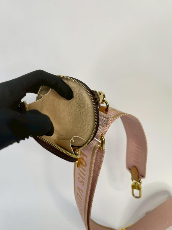 【95成新】LV 五合一麻將包 粉色 