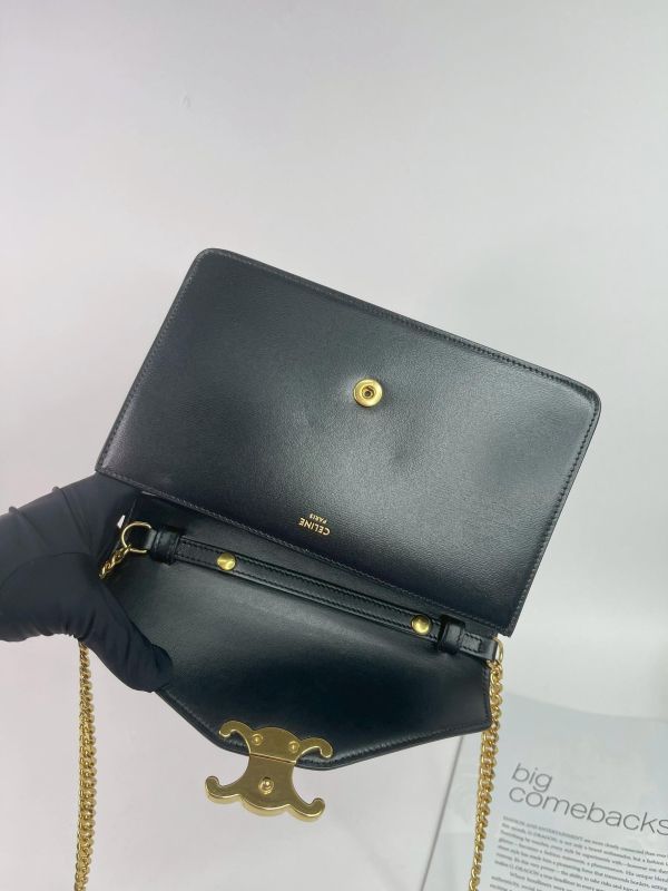 【95成新】CELINE MARGO 亮澤牛皮革WOC 