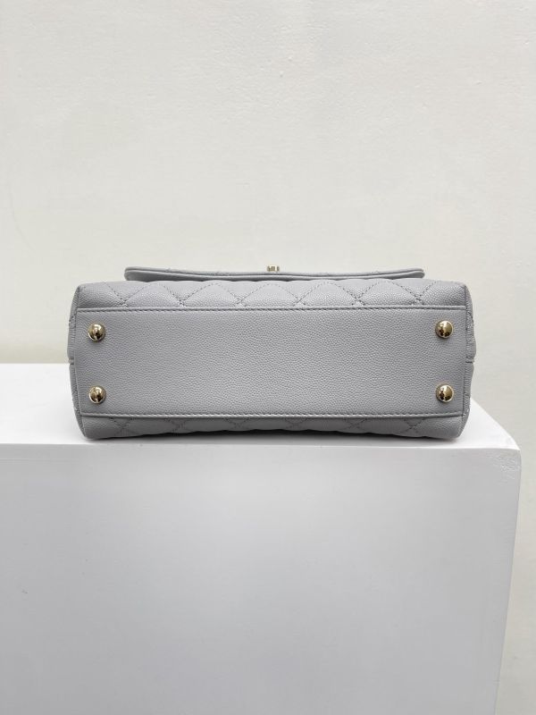 【95成新】CHANEL荔枝牛皮coco handle small 
