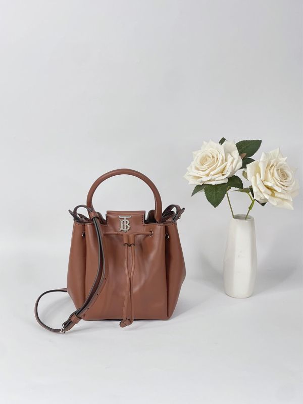 【99成新】BURBERRY 抽繩水桶包 