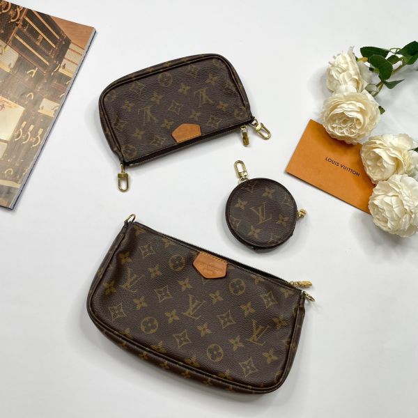 【12期0利率】LV 五合一麻將包 粉色【88成新】 