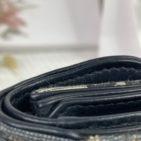 【成新】【12期0利率】DIOR SADDLE LOTUS 三折短夾 