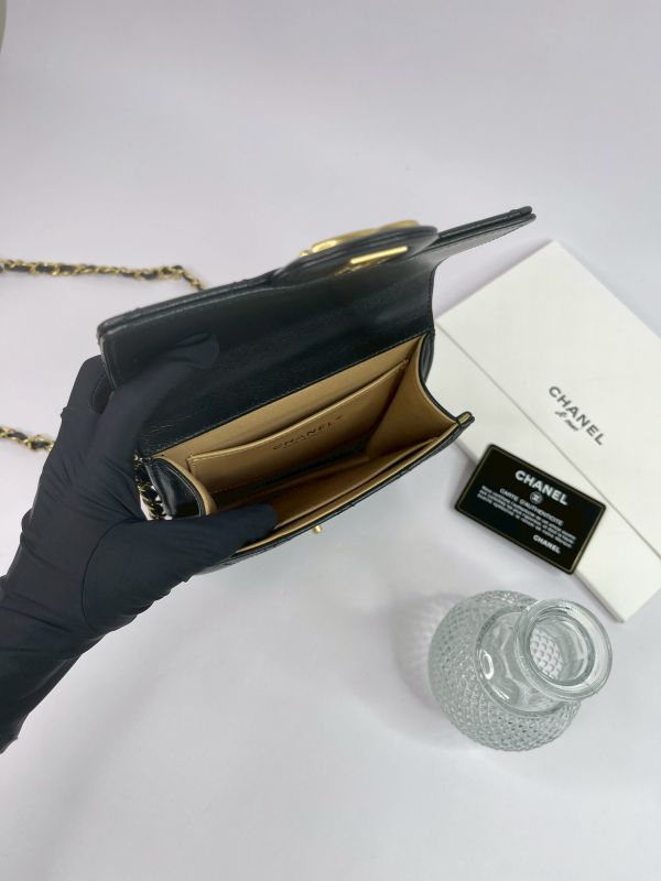 【95成新】CHANEL 19SS 珍珠方形口蓋包 