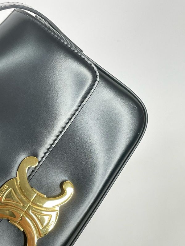 【9成新】CELINE 亮面牛皮革CLAUDE肩揹袋 