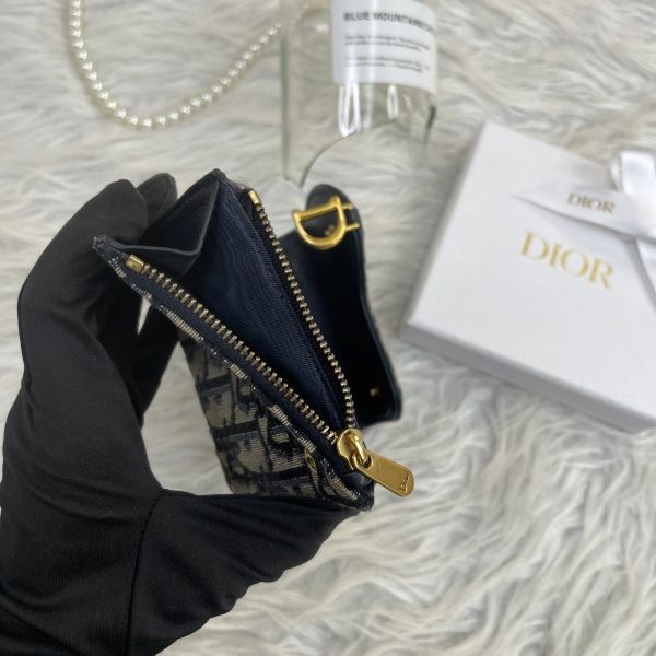 【12期0利率】DIOR SADDLE LOTUS 老花三折短夾【85成新】 