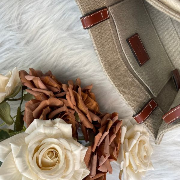 【9.5成新】【12期0利率】CHLOE mini woody tote bag 白 / 棕 