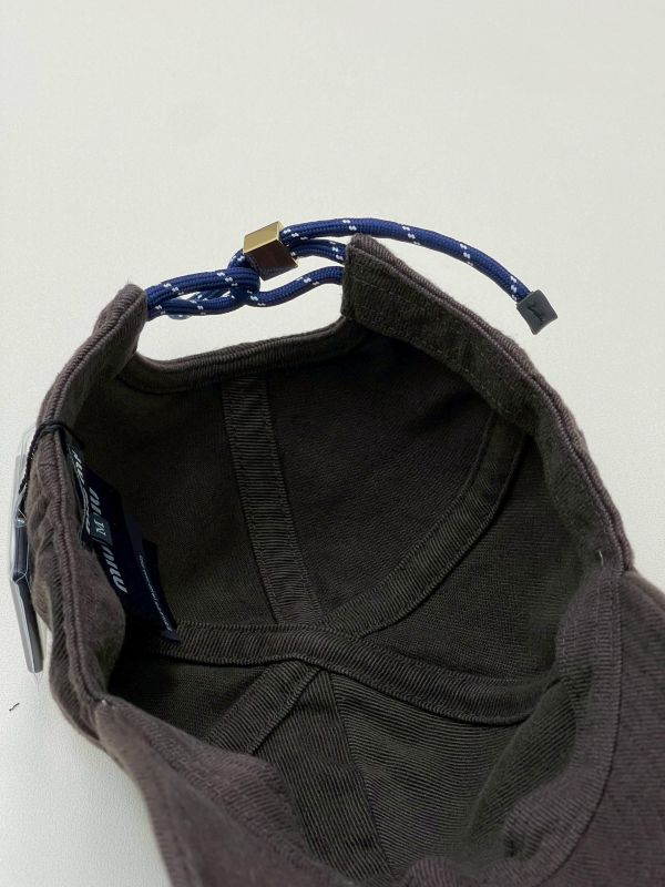 【全新品】MIUMIU 抽繩牛仔棒球帽 