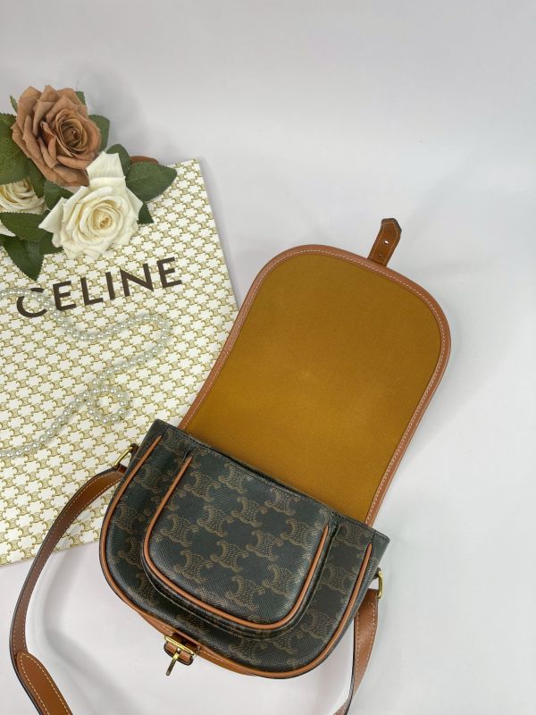 【分期0利率】CELINE Triomphe帆布中型Folco手袋 【95成新】 