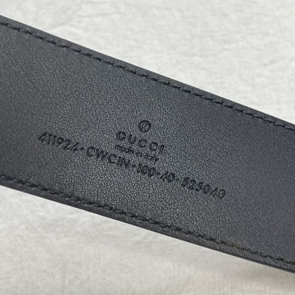 【12期0利率】GUCCI  Signature皮革皮帶 100CM【95成新】 