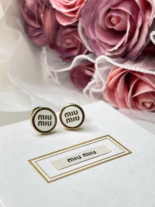 【分期0利率】MIUMIU 琺瑯金屬耳環【全新品】 