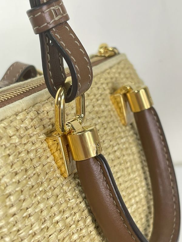 【分期0利率】FENDI BY THE WAY 竹編兩用迷你波士頓包【95成新】