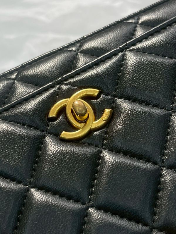 【95成新】CHANEL 羊皮金球 WOC 