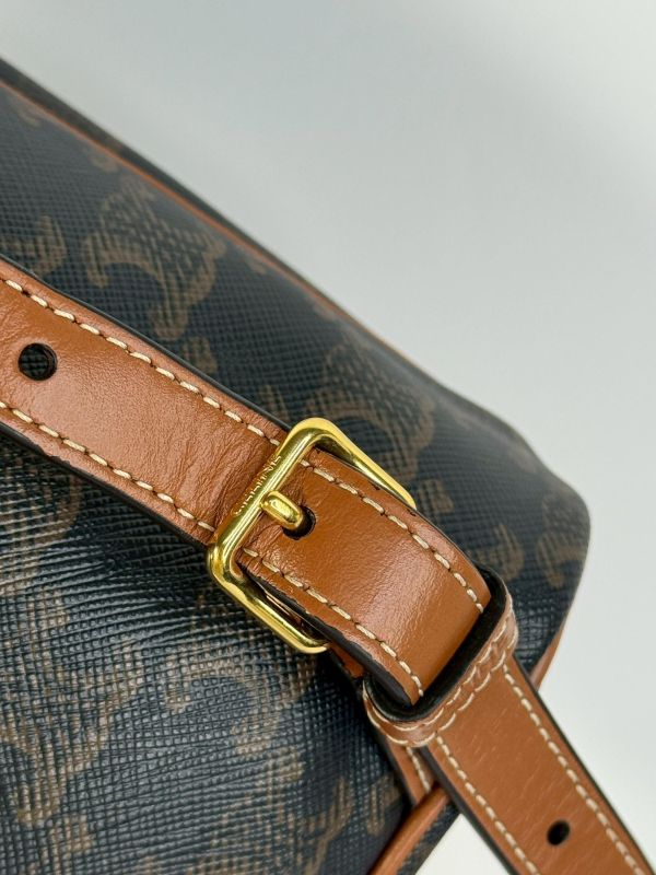 【9成新】CELINE Triomphe帆布及小牛皮迷你型FOLCO背包 